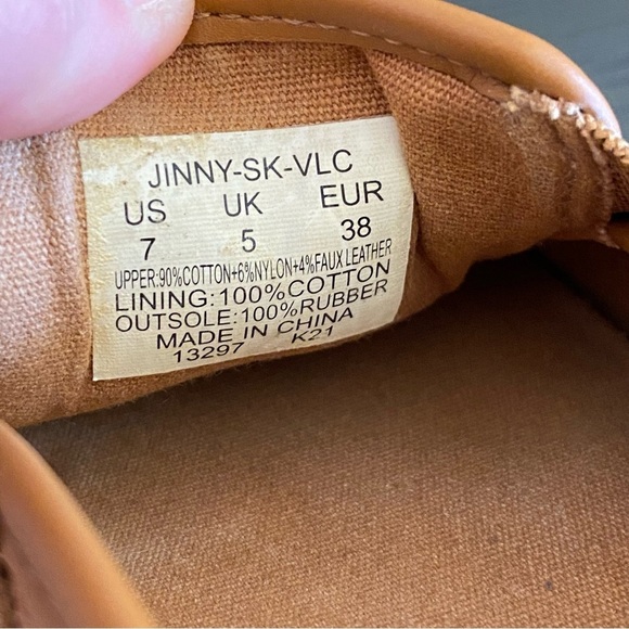 Ralph Lauren Jinny Shoes 7 Camel Weave Slip On Loafer Country Club Cape Cod - Picture 7 of 7